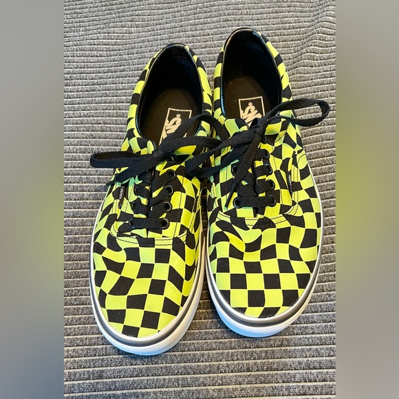 Neon Green and Black Vans - Picture 2 of 7